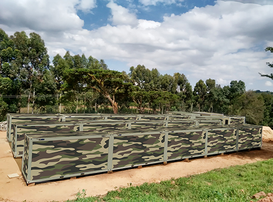 蘇州天（tiān）地出口（kǒu）肯尼亞集裝箱式營房俯瞰圖